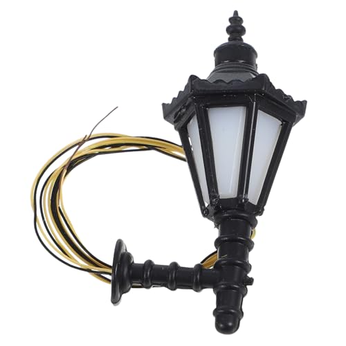 WHAMVOX Miniatur Wandlampe Schwarze Dekorative Kleine Wandbeleuchtung Modellhaus Zubehör Für Puppenhaus Szenen Robust Langlebig von WHAMVOX