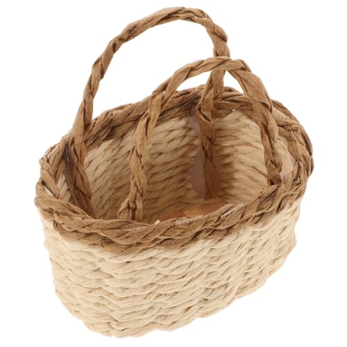 WHAMVOX Miniaturkorb Handgeflochtene Mini Aufbewahrungskorb Puppenhaus Dekoration Leichtes Körbchen für Hausgebrauch Fotorequisiten Charmantes Design für Wohnraum und Miniaturszenen WHAMVOX Miniaturkorb Handgeflochtene Mini Aufbewahrungskorb Puppenhaus Dekoration Leichtes Körbchen für Hausgebrauch Fotorequisiten Charmantes Design für Wohnraum und Miniaturszenen von WHAMVOX