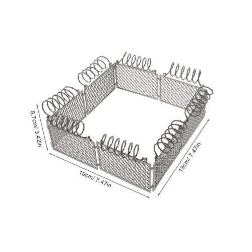 WHAMVOX Miniaturzaun Kunststoff Hellgrau Vielseitiges Zaun Zubehör für Puppenhaus DIY Miniatur Gefängnis und Kriegsszenen Einfach Montierbar Dekoratives Modellbauzubehör von WHAMVOX
