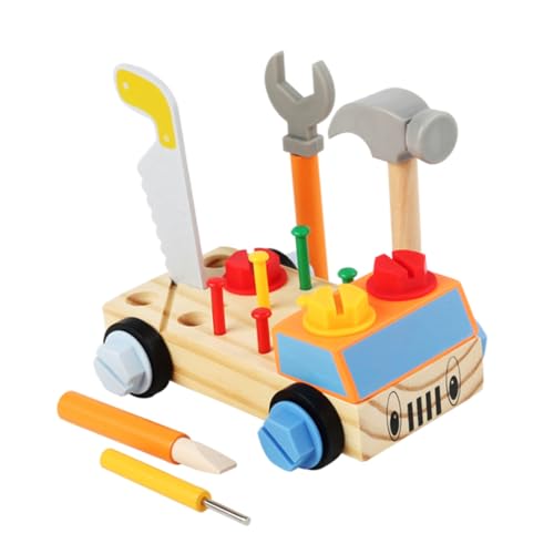 WHAMVOX Montessori Holzspielzeug Schraubendreher für Ab Jahren Pädagogisches DIY Auto Schrauben Motorische Entwicklung Fein Polierte Kanten Fördert Kognitive Fähigkeiten und Praktische von WHAMVOX