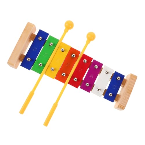 WHAMVOX Montessori Musikinstrument Holz Xylophon Metallplatte Percussion Piano mit Schlägel für Jahre Lernspielzeug für Musikförderung und Rhythmusentwicklung von WHAMVOX