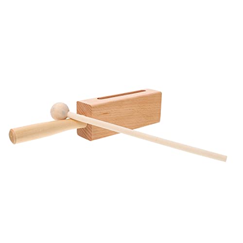 WHAMVOX Musikalisches Holzblock Percussion Instrument für Einfaches Bildungsmusikinstrument mit Holzhammer für Kreative Musikalischen WHAMVOX Musikalisches Holzblock Percussion Instrument für Einfaches Bildungsmusikinstrument mit Holzhammer für Kreative Musikalischen von WHAMVOX