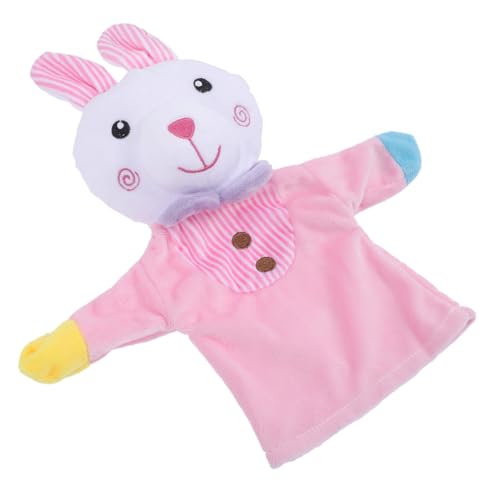 WHAMVOX Niedliche Hasen handpuppe aus Weichem Plüsch Interaktives Tierhandpuppe für Puppentheater und Fantasievolles Rollenspiel Geeignet für Jungen und Mädchen von WHAMVOX