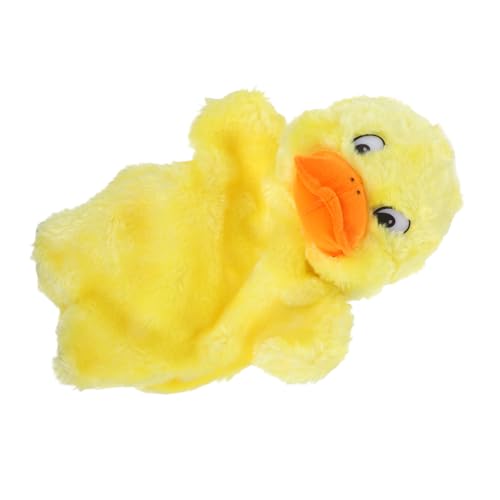 WHAMVOX Niedliche Plüsch Handpuppe Gelbe Ente für Weiches Stofftier Sichere Handspielpuppe für Geschichten Erzählen und Interaktives Rollenspiel für Mädchen und Jungen von WHAMVOX