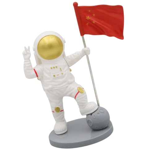 WHAMVOX Ornamente Geschenk Tortendeko Einschulung Spielzeug Mini-astronautenmodell Fahrzeug-astronauten-statue Cartoon-astronaut Schmücken Astronautenstatue Plastik Kuchen Wagen von WHAMVOX