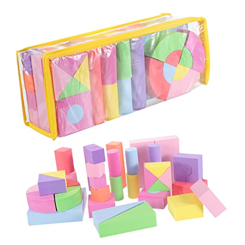 WHAMVOX Bausteine ​​für Jungen Und Mädchen 52-teiliges Blockset Lernspielzeug Für Kleinkinder Form-Matching-Spiele von WHAMVOX