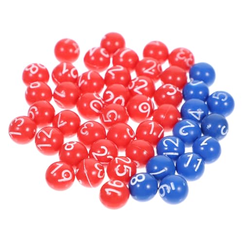 WHAMVOX Party lotteriekugeln mit Nummerierter Gravur Farbige Leichte Bingo Verlosungskugeln für Unterhaltungsaktivitäten Klare Zahlen für Spiele und Events von WHAMVOX