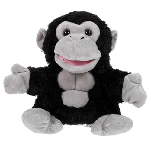 WHAMVOX Plüsch Gorilla Handpuppe Kuscheltier Tierhandpuppe für Interaktives Langlebig Wiederverwendbar zum Geschichtenerzählen und Frühkindlichen Lernen von WHAMVOX