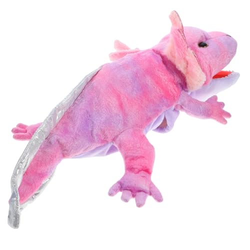 WHAMVOX Plüsch Handpuppe Axolotl für Weiches Kuscheltier Interaktives Rollenspiel Fördert Hand Auge koordination und Kreativität Pädagogisches Tier handpuppenspielzeug von WHAMVOX