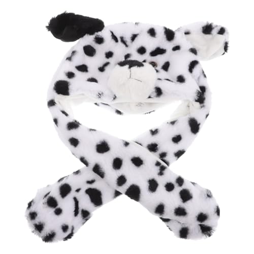 WHAMVOX Plüsch Tiermütze mit Beweglichen Ohren Witzige Dalmatiner Wintermütze aus Kuscheligem Fleece Winddicht und Leicht Warmes Cosplay accessoire für Erwachsene Party Halloweenhut WHAMVOX Plüsch Tiermütze mit Beweglichen Ohren Witzige Dalmatiner Wintermütze aus Kuscheligem Fleece Winddicht und Leicht Warmes Cosplay accessoire für Erwachsene Party Halloweenhut von WHAMVOX