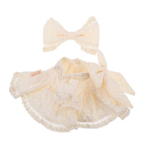WHAMVOX Plüschtier-puppenkleid, Goldbesatz, Stofftierkleid, Plüschtier-Kleidung Mit Schleife, Für Vorgetäuschtes Rollenspiel, Puppenhaus WHAMVOX Plüschtier-puppenkleid, Goldbesatz, Stofftierkleid, Plüschtier-Kleidung Mit Schleife, Für Vorgetäuschtes Rollenspiel, Puppenhaus von WHAMVOX