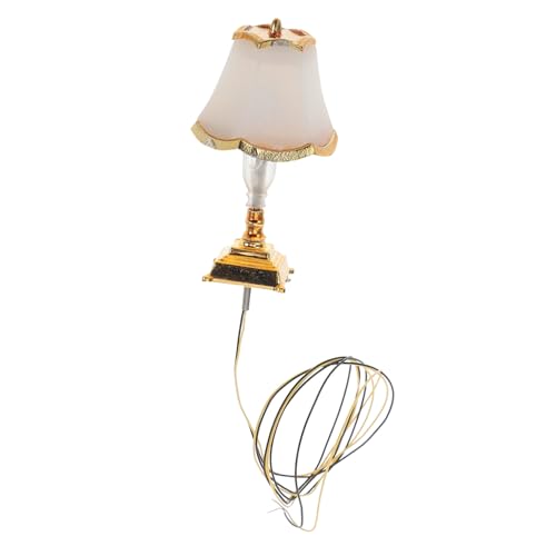 WHAMVOX Puppenhaus Tischlampe LED Schreibtischlampe Modell Für Puppenhaus Vintage Nachttischlampe Für Schlafzimmer Und Wohnzimmer Dekoration Puppenhaus Zubehör WHAMVOX Puppenhaus Tischlampe LED Schreibtischlampe Modell Für Puppenhaus Vintage Nachttischlampe Für Schlafzimmer Und Wohnzimmer Dekoration Puppenhaus Zubehör von WHAMVOX