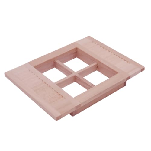 WHAMVOX Puppenhaus Zubehör Miniatur Fensterladen für Mini Haus Dekoration Holzmaterial Handgefertigt Micro Landschaft von WHAMVOX