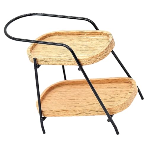 WHAMVOX Puppenhausmöbel Holz Miniaturregal für Wohnzimmer Garten Balkon Deko Sammlerstücke Schwarzes Mini Stand Display WHAMVOX Puppenhausmöbel Holz Miniaturregal für Wohnzimmer Garten Balkon Deko Sammlerstücke Schwarzes Mini Stand Display von WHAMVOX