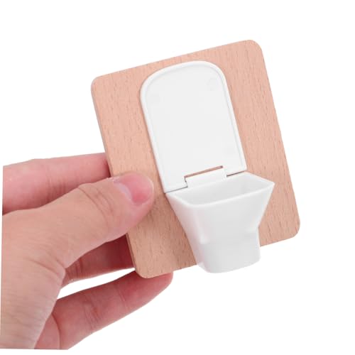 WHAMVOX Puppenhausmöbel aus Holz und Kunststoff Realistisches Badezimmer DIY mit Toilette Badewanne Wasserhahn Handtuchhalter und für Puppenhaus von WHAMVOX