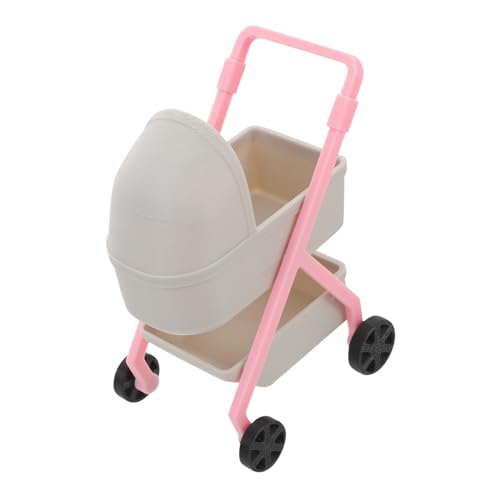 WHAMVOX Puppenwagen aus Stabilem Kunststoff Miniatur Kinderwagen für Puppenhaus Dekoration Fördert Spielerisches Lernen und Sammelleidenschaft Vielseitig Einsetzbar von WHAMVOX