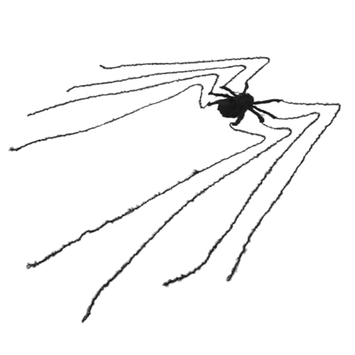 WHAMVOX Realistische Halloween Spinne Deko Plüsch Große Schwarze Spinne mit Langen Beinen für Garten Gruselige Party und Haunted House Dekoration WHAMVOX Realistische Halloween Spinne Deko Plüsch Große Schwarze Spinne mit Langen Beinen für Garten Gruselige Party und Haunted House Dekoration von WHAMVOX