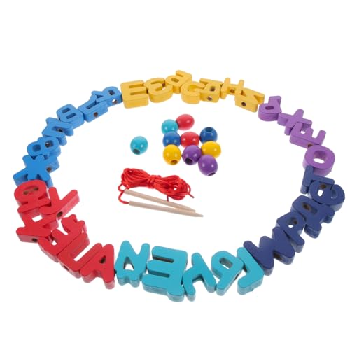 WHAMVOX Russisches Alphabet Beading Lernspielzeug Puzzle für Kleinkinder Vorschule Fördert Feinmotorik Farb Formerkennung Geduld Hand Auge koordination von WHAMVOX