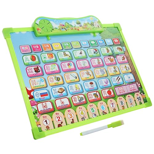 WHAMVOX Russisches Alphabet Poster Mit Sound Für Kleinkinder Farbenfrohes Lernspielzeug Zur Grundlegender Fähigkeiten Für Zuhause Und Schule Robuste Materialien von WHAMVOX