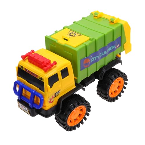 WHAMVOX Sanitation Spielzeugauto Müllwagen Großes Friktions Pull Back Fahrzeug Langlebiges Robustes Material Fördert Umweltbewusstsein Gartenspielzeug für Kleinkinder Zufällige Farbe von WHAMVOX