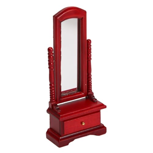 Schminkspiegel-Modell Mini-Spielzeug Spielzeuge Miniature Mirror Toy Mini doll Room Decor Kinderspielzeug Ganzkörperspiegel Zubehör für Mini-Spiegel Minispiegel Schließfach von WHAMVOX