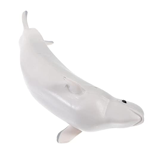 WHAMVOX Simulation Realistische Beluga Wal Figur Künstliche Wal Deko für Kinderzimmer und Stil Dekoration Lernspielzeug für Geschenkidee von WHAMVOX