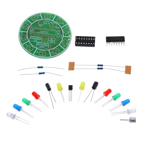 WHAMVOX Soundaktiviertes Rotierendes LED licht Wasserlichteffekt DIY Elektronikbausatz für Kreative Lötübungen Interaktives Mikrofon Vollständige Drehfunktion für Wissenschaftsexperimente von WHAMVOX