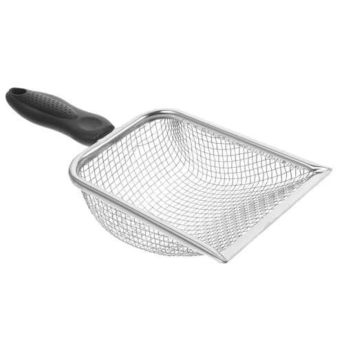 WHAMVOX Strand Sandfilter Schaufel aus Edelstahl mit Feinem Netz Kindgerechter Kunststoffgriff Vielseitiges Sandspielzeug und Filtersieb für Am Strand Sandkasten von WHAMVOX