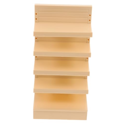 WHAMVOX Supermarkt Modell Möbel Regale Puppenhaus Mini Puppenhaus Miniaturen Zeug Kleines Miniatur Regal Regal Miniatur Supermarkt Modell Beige Abs von WHAMVOX