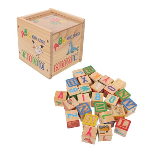 WHAMVOX Teiliges Holzbauklötze Bunte ABC Alphabet und Zahlen Lernspielzeug Stapelbare Lernblöcke für Kleinkinder Interaktives Pädagogisches Spiel zur Eltern-Junge Mädchen-bindung und von WHAMVOX