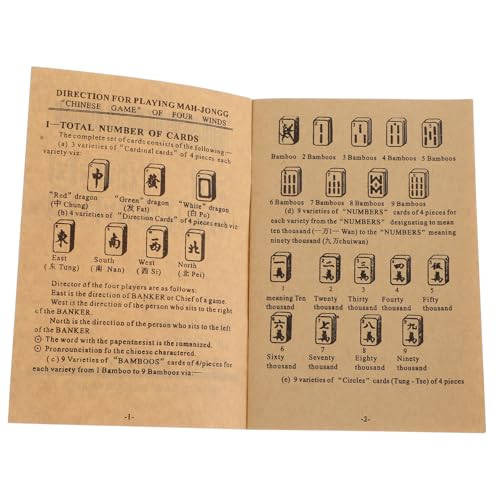 WHAMVOX Tradition Für Vintage Lernführer Regel Enthusiasten Ausführliches Mahjong Buch Sammler Mit Englischem Handbuch Meisterspieler Regelanweisungen Umfassende Manuelle Anleitung von WHAMVOX