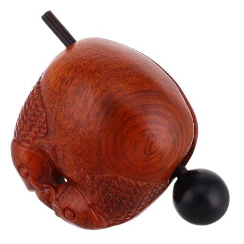 WHAMVOX Traditionelle Holzfisch Dekoration für Schreibtisch und Meditation Zen Instrument aus Vintage Holzfisch für Büro und Zuhause von WHAMVOX