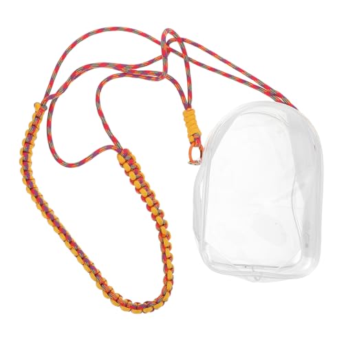 WHAMVOX Transparente Doll Aufbewahrungstasche mit Reißverschluss und Gewebtem Tragegurt Klarer Organizer für Mini Figuren und Zubehör Tragbare Sammlungstasche für Reisen und Präsentation von WHAMVOX