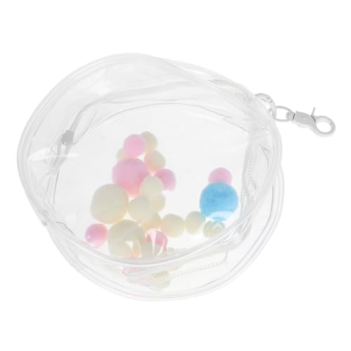 WHAMVOX Transparente Mini Aufbewahrungstasche für Puppen mit Schlüsselanhänger Kratzfest Vielseitig Einsetzbar als Figurenschutz Charmantes Design Robuste Verarbeitung für Rucksack und von WHAMVOX