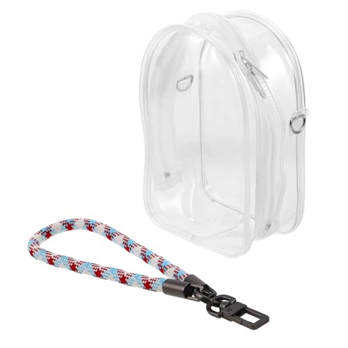 WHAMVOX Transparentes Doll Display Bag mit Reißverschluss PVC Organizer für Mini Figuren Schlüssel Handy und Zubehör Vielseitige Aufbewahrungstasche mit Farbigem Gewebtem Trageband Leicht WHAMVOX Transparentes Doll Display Bag mit Reißverschluss PVC Organizer für Mini Figuren Schlüssel Handy und Zubehör Vielseitige Aufbewahrungstasche mit Farbigem Gewebtem Trageband Leicht von WHAMVOX