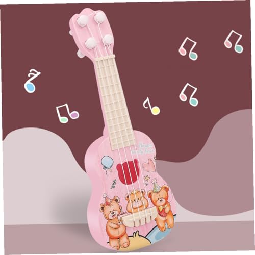 WHAMVOX Ukulele Niedliche Cartoon Gitarre für Kleinkinder Ab Jahren Sicher und Handlich Pädagogisches Musikinstrument für Mädchen Jungen zum Lernen von WHAMVOX