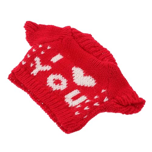 WHAMVOX Weicher Bärenpullover aus Garn Austauschbares Puppenoutfit Kuschelig Warmes Strickkleid für Teddybär für Weihnachten und Kreative Bastelaktivitäten von WHAMVOX