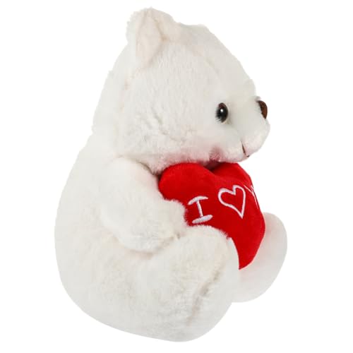 WHAMVOX Weicher Plüschbär mit Herz Kuscheliges Valentinstagsgeschenk für Großes Stofftier zum Umarmen Dekorativer Teddybär für Geburtstag Hochzeit Party Schadstofffrei und Langlebig von WHAMVOX