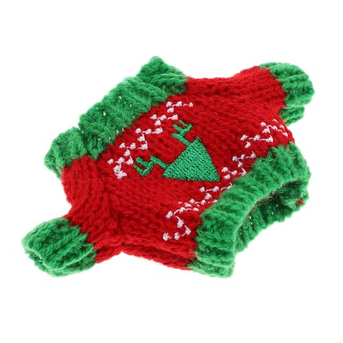 WHAMVOX Weicher Puppenpullover aus Plüsch Miniatur Kuschelkleidung mit Festlichem Weihnachtsdesign DIY Puppenkleidungsaccessoire für Puppenhaus Bequemer Wechsel für Jede Saison von WHAMVOX