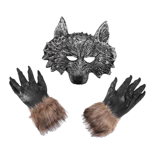WHAMVOX Werwolf-maske und Handschuhe Umweltfreundlich Leicht Komfortabel für Halloween Maskenbälle und Cosplay Praktisches Wolfskostüm für Damen und Herren WHAMVOX Werwolf-maske und Handschuhe Umweltfreundlich Leicht Komfortabel für Halloween Maskenbälle und Cosplay Praktisches Wolfskostüm für Damen und Herren von WHAMVOX
