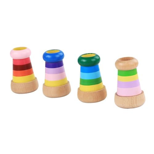 WHAMVOX Zartes Holzkaleidoskop Für Rotierendes Lernspielzeug Aus Nachhaltigem Holz Für Jungen Und Fördert Kreativität Und Feinmotorik Zufällige Farbe von WHAMVOX