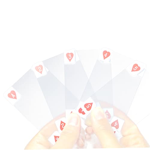 WHAMVOX wasserdichte Transparente Poker Spielkarten aus Robustem PVC Kunststoff Flexibles Kartenspiel für Sammler Kratzfestes Langlebiges Deck Kreatives für Familie und Freunde von WHAMVOX