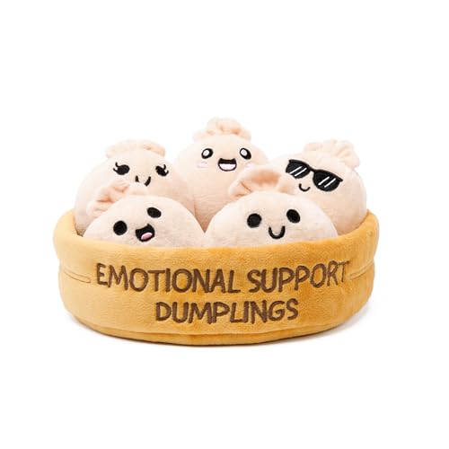 WHAT DO YOU MEME? Emotional Support Dumplings - Plüschknödel-Spielzeug, Stofftier von Emotional Support Plushies Medium von WHAT DO YOU MEME?