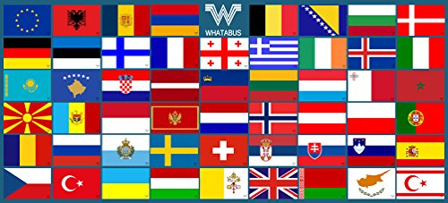 Europa plus Aufkleber-Set - 53 Sticker - 8,5 x 5,5 cm Europa plus Aufkleber-Set - 53 Sticker - 8,5 x 5,5 cm von WHATABUS
