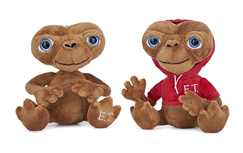 E.T. The Extra-Terrestrische 25 cm weiche Geschenkqualität weiches Plüschtier 2 Stück Kapuze ohne Kapuze von WHITEHOUSE LEISURE