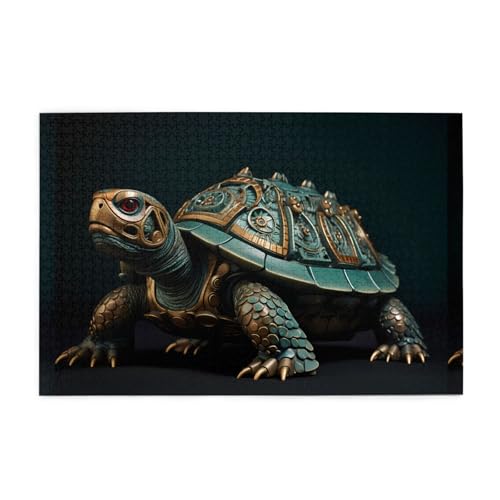 Puzzles1000 Teile WHJDPP Bronze Schildkröte Muster Pädagogische Intellektuelle Holzpuzzles Lustige Puzzles Stressabbau Puzzles von WHJDPP