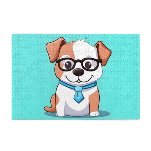 Puzzles1000 Teile WHJDPP Cartoon Haustier Hund Muster Pädagogische Intellektuelle Holzpuzzles Lustige Puzzles Stressabbau Puzzles von WHJDPP