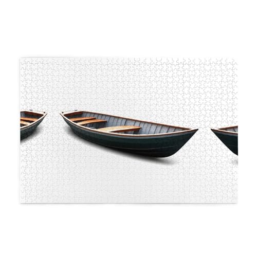 Puzzles1000 Teile WHJDPP Das einsame Boot Muster Pädagogische Intellektuelle Holzpuzzles Lustige Puzzles Stressabbau Puzzles von WHJDPP