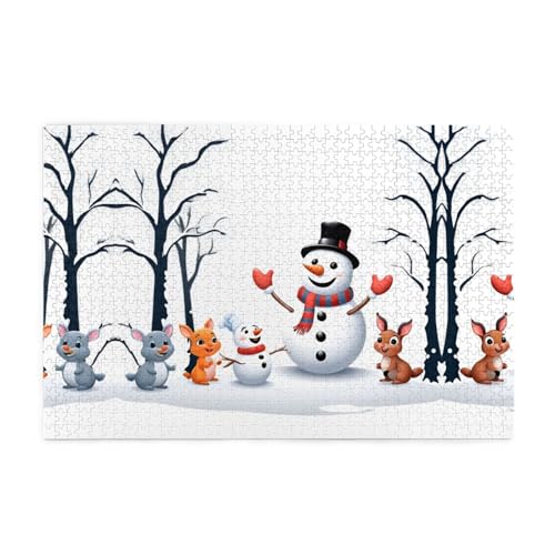 Puzzles1000 Teile WHJDPP Der kleine Schneemann und die kleinen Tiere Muster Pädagogische Intellektuelle Holzpuzzles Lustige Puzzles Stressabbau Puzzles Puzzles1000 Teile WHJDPP Der kleine Schneemann und die kleinen Tiere Muster Pädagogische Intellektuelle Holzpuzzles Lustige Puzzles Stressabbau Puzzles von WHJDPP
