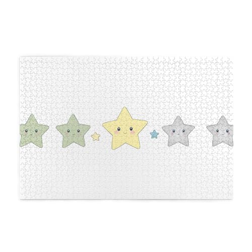 Puzzles1000 Teile WHJDPP Drei kleine Sterne Muster Pädagogische Intellektuelle Holzpuzzles Lustige Puzzles Stressabbau Puzzles von WHJDPP